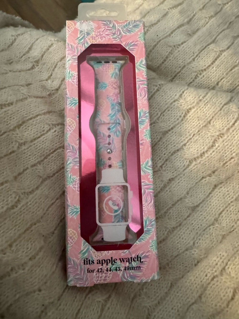Simply Southern Pink Tropical Pineapple Apple Watch Band